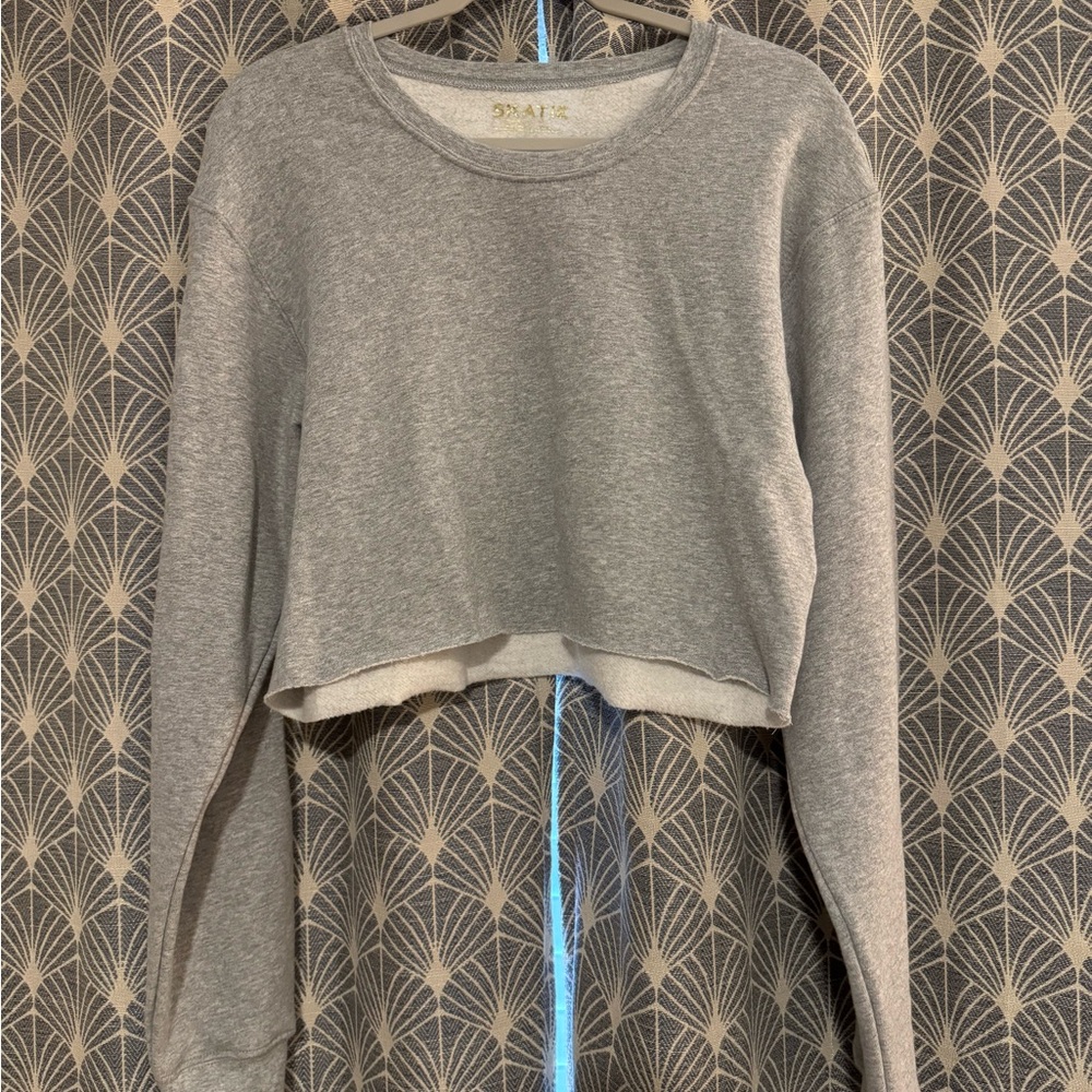 Skatie Gray Cropped Sweatshirt